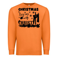 Carrot Christmas Begins With Christ Premium Sweatshirt - Bettercallsaul
