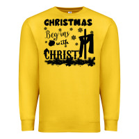 Lemon Christmas Begins With Christ Premium Sweatshirt - Bettercallsaul