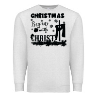 Christmas Begins With Christ Premium Sweatshirt | Teevron