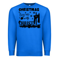 True Royal Christmas Begins With Christ Premium Sweatshirt - Bettercallsaul