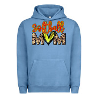 Pigment Pebble Blue Softball mom Urban Hoodie - HowdyJamesFarm