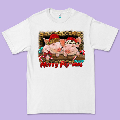 Merry Pig Mas Premium Tee Designed By Ranaportraitstore
