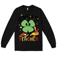 Black lucky teacher Long Sleeve Tee - MaliasSmallBusiness