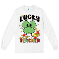 White lucky teacher Long Sleeve Tee - MaliasSmallBusiness