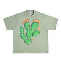 Oil Green texas prickly pear cactus Urban Heavy Tee - Artiststas
