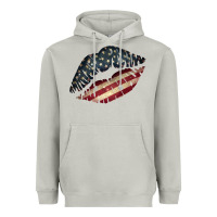Moon Dust Vintage American Flag Lips Heavyweight Hoodie - Bettercallsaul