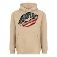 Mushroom Vintage American Flag Lips Heavyweight Hoodie - Bettercallsaul