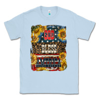 Dusty Blue Western God Bless America Classic Tee - LillyAllenDesigns