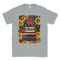 Heather Grey Western God Bless America Classic Tee - LillyAllenDesigns