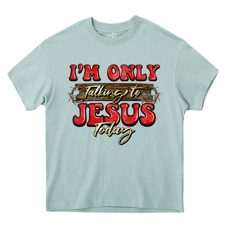 I'm Only Talking To Jesus Today Christmas Heavy Core Tee by BarkalooDesign | Teevron
