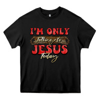 Black i'm only talking to jesus today christmas Heavy Core Tee - BarkalooDesign