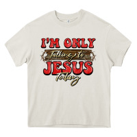 Cream i'm only talking to jesus today christmas Heavy Core Tee - BarkalooDesign