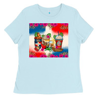 Baby Blue dominican republic coffee cups Ladies Tee - Zillion Design Studio