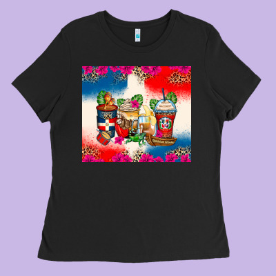 Dominican Republic Coffee Cups Ladies Tee Designed By Zillion Design Studio