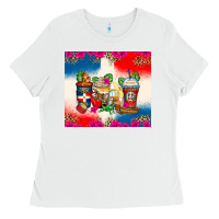 White dominican republic coffee cups Ladies Tee - Zillion Design Studio