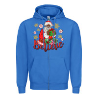 True Royal believe black santa christmas Zipper Hoodie - MaliasSmallBusiness