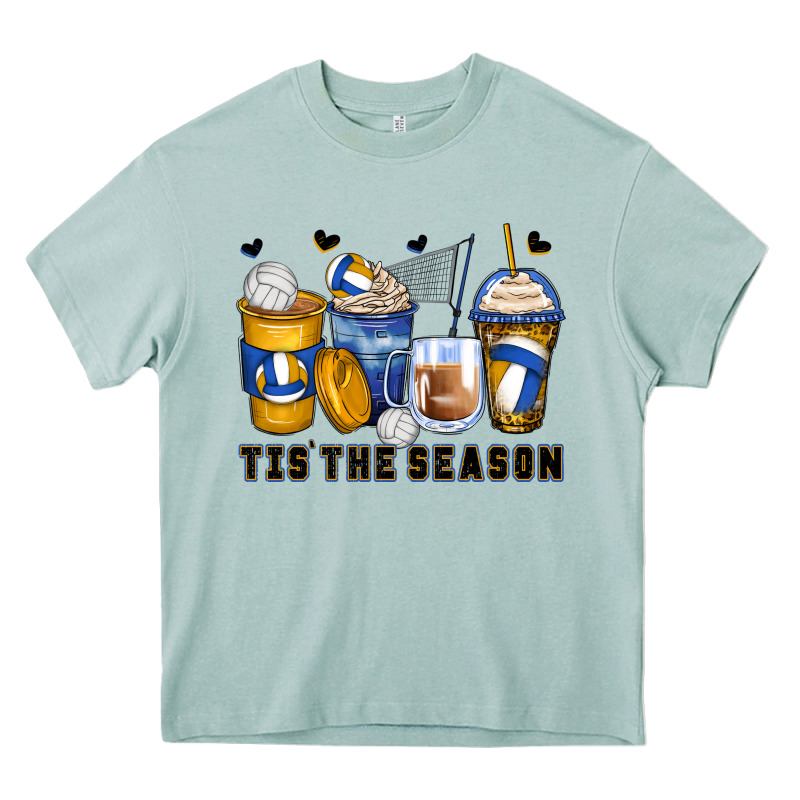 Tis' The Season Volleyball Coffee Cups Heavy Core Tee by Zillion Design Studio | Teevron
