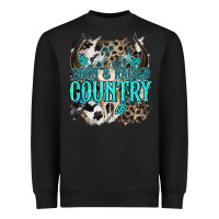 Black born  raised country Heavyweight Sweatshirt - NancyCooperArtShop