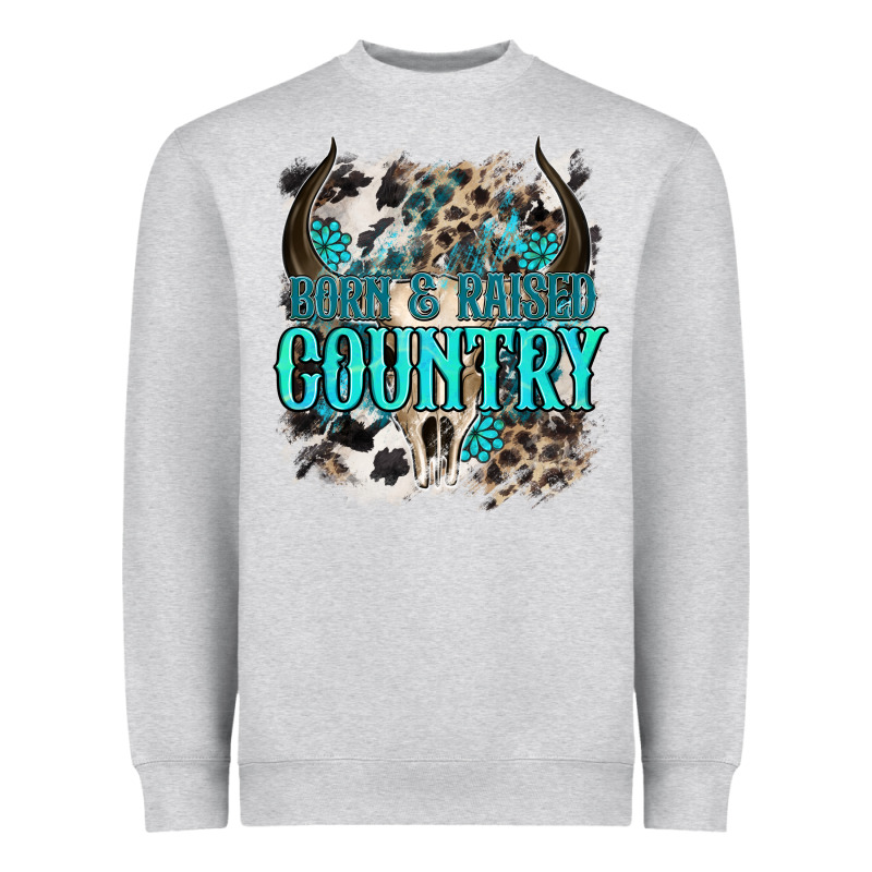 Born  Raised Country Heavyweight Sweatshirt by NancyCooperArtShop | Teevron