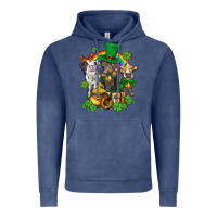 Vintage Denim little cows and st patricks party Vintage Hoodie - AdoDesignShop