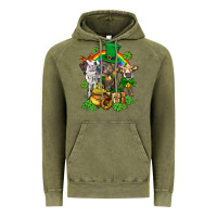 Vintage Olive little cows and st patricks party Vintage Hoodie - AdoDesignShop