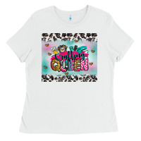 White crafting queen Ladies Tee - Zillion Design Studio