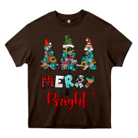 Chocolate Brown western trees merry and bright christmas Heavy Core Tee - RanaPortraitStore