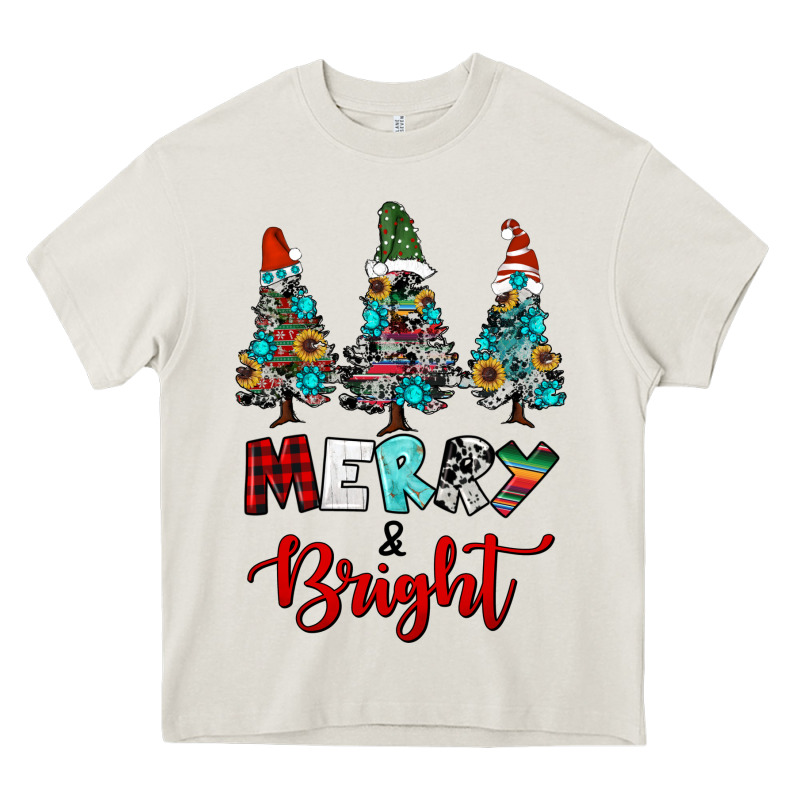 Western Trees Merry And Bright Christmas Heavy Core Tee by RanaPortraitStore | Teevron