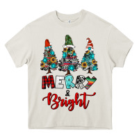 Cream western trees merry and bright christmas Heavy Core Tee - RanaPortraitStore