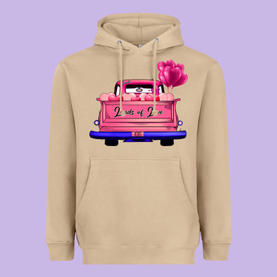 Loads Of Love Valentine's Day Truck Heavyweight Hoodie Designed By Bettercallsaul