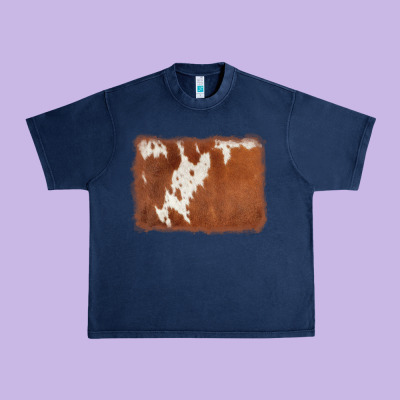 Cowhide Background Urban Heavy Tee Designed By Adodesignshop