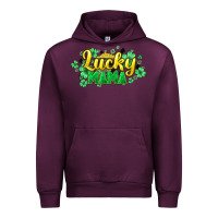 Mauve Wine Lucky mama mother's day Urban Hoodie - HowdyJamesFarm