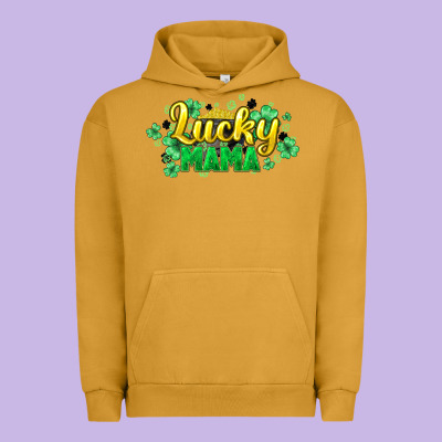 Lucky Mama Mother's Day Urban Hoodie Designed By Howdyjamesfarm