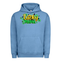 Pigment Pebble Blue Lucky mama mother's day Urban Hoodie - HowdyJamesFarm