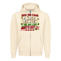 Sandshell deck the halls and not your family Zipper Hoodie - MaliasSmallBusiness