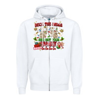 White deck the halls and not your family Zipper Hoodie - MaliasSmallBusiness