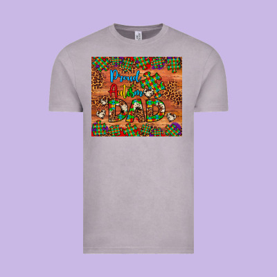 Proud Autism Dad Vintage Tee Designed By Artiststas