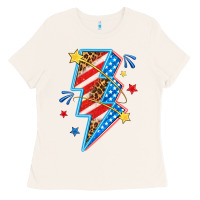 Bone America lightning bolt Ladies Tee - texasbilliewilder