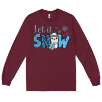Burgundy let it snow snowman coffee Long Sleeve Tee - JahusDesignShop
