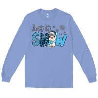 Colony Blue let it snow snowman coffee Long Sleeve Tee - JahusDesignShop