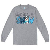 Heather Grey let it snow snowman coffee Long Sleeve Tee - JahusDesignShop