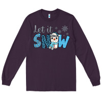 Plum let it snow snowman coffee Long Sleeve Tee - JahusDesignShop