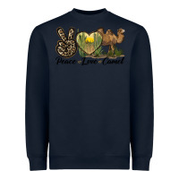 Navy peace love camel Heavyweight Sweatshirt - LillyAllenDesigns
