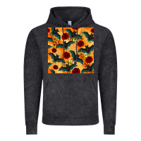 Vintage Black halloween bat and roses seamless pattern Vintage Hoodie - BundleAndBundleShop