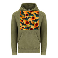 Vintage Olive halloween bat and roses seamless pattern Vintage Hoodie - BundleAndBundleShop