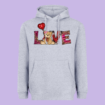 Valentine's Day Tedybear Love Heavyweight Hoodie Designed By Ranaportraitstore