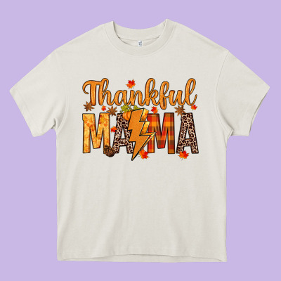 Thankful Mama Heavy Core Tee Designed By Texasbilliewilder