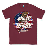 Burgundy Western Stars and Stripes Classic Tee - LillyAllenDesigns