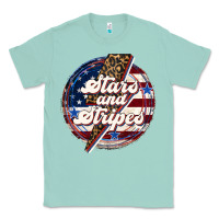 Seafoam Western Stars and Stripes Classic Tee - LillyAllenDesigns