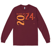 Burgundy custom class of 2024 name of school font  super sn Long Sleeve Tee - MaliasSmallBusiness